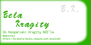 bela kragity business card